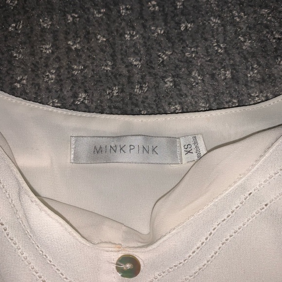 Minkpink white slip dress with buttons - Picture 3 of 3